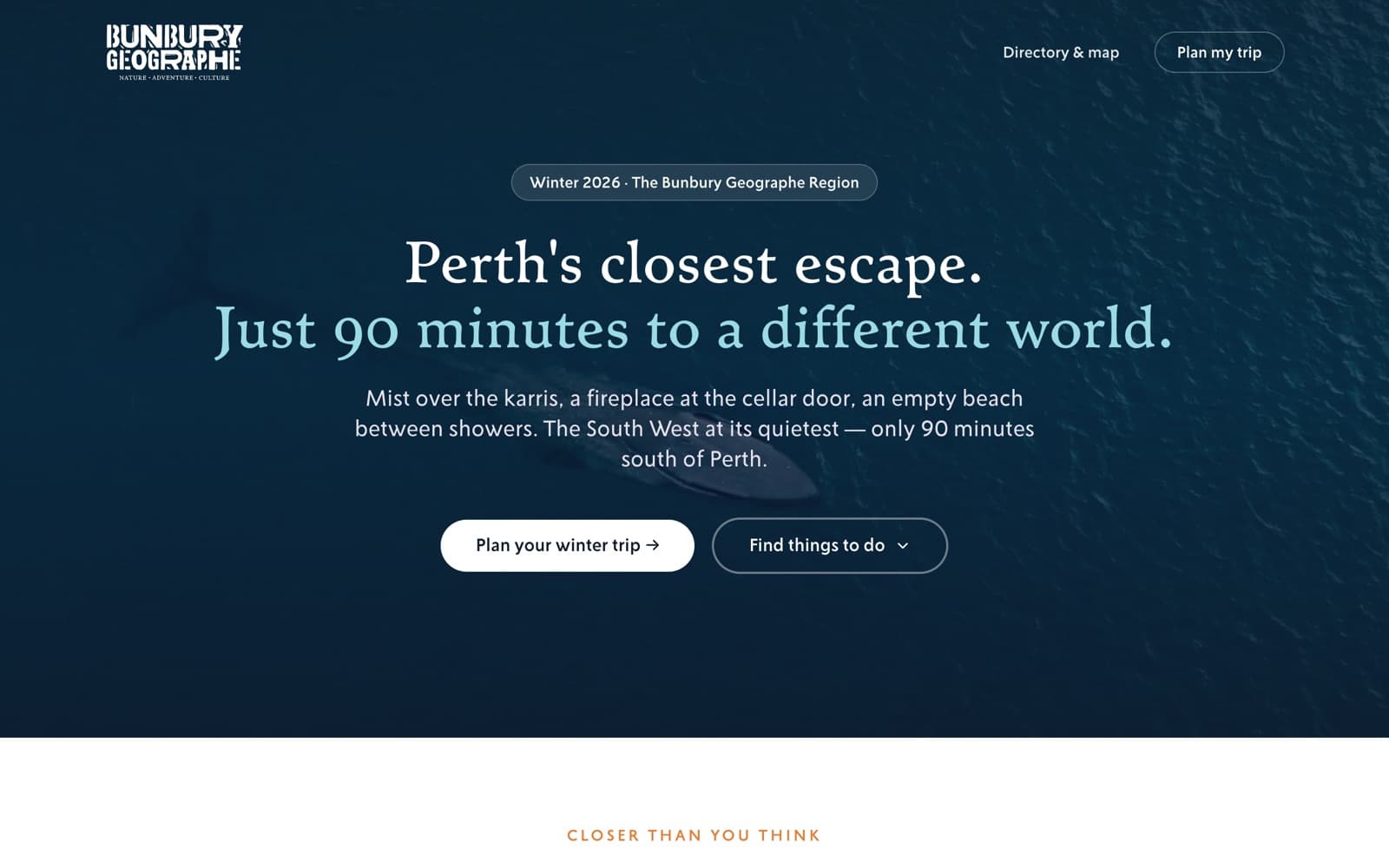 Visit Bunbury Geographe — screenshot